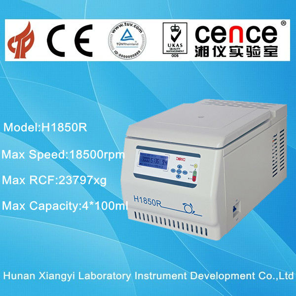 Máquina refrigerada de alta velocidad de la centrifugadora de H1850R para el uso del laboratorio